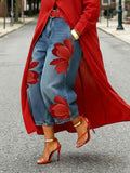 Casual Artistic-print Jeans